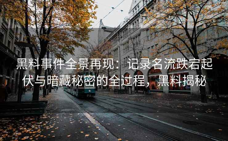 黑料事件全景再现：记录名流跌宕起伏与暗藏秘密的全过程，黑料揭秘